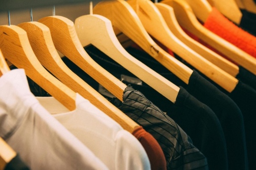 clothing on hangers