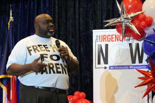 Lamar Consolidated ISD Superintendent Roosevelt Nivens said at the Sept. 25 Promise to Parents brunch that district officials are preparing for a possible 2025 school bond. (Kelly Schafler/Community Impact)