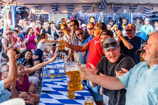 Men holding beer steins