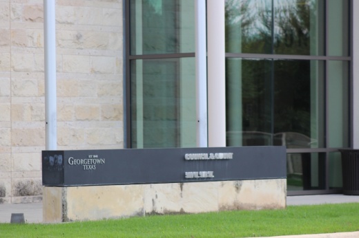 Outside Georgetown City Council building.