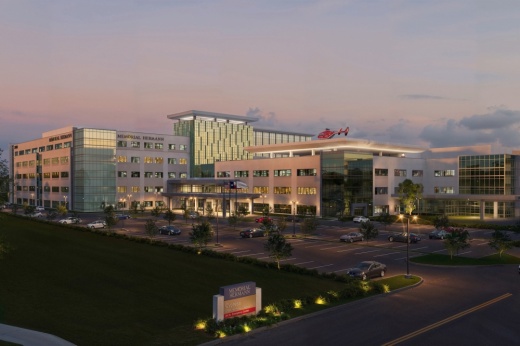 Memorial Hermann Cypress Hospital is expanding for the third time since opening in 2017. The project is slated to wrap up by 2027. (Rendering courtesy Memorial Hermann Cypress Hospital)