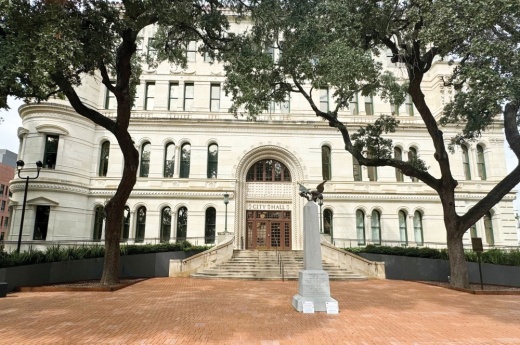 front of San Antonio city hall