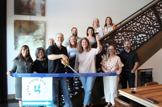 Gardien owners Eric and Kris LaBrie celebrated the opening of the facility with the Dripping Springs Chamber of Commerce on Oct. 9. (Sarah Hernandez/Community Impact)