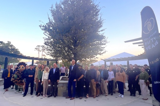 tree with people gathered around