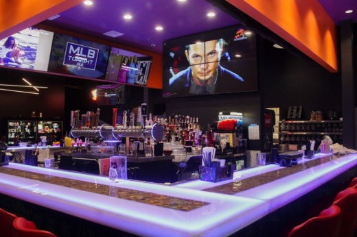 An image of the bar inside the business.
