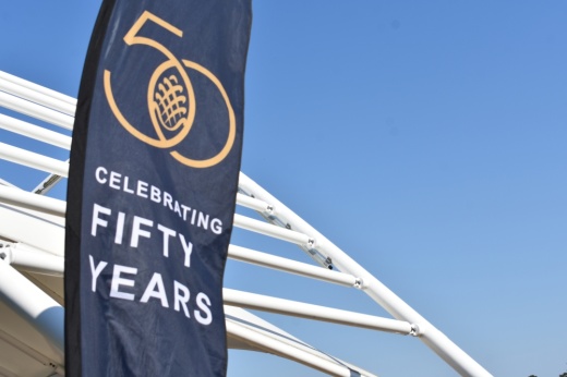 a 50th anniversary flag