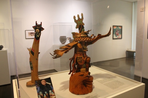 Indigenous art carving on display at the Pearl Fincher Museum of Fine Arts