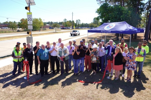 Members of the Klein ISD community and Harris County Precinct 3 gathered in mid-October to celebrate the completion of the Ella Boulevard and Falvel Road sidewalks project. (Courtesy Harris County Precinct 3)