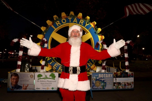 Santa in a parade