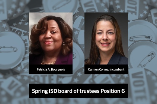 SISD trustee Carmen Correa and Patricia A. Bourgeois