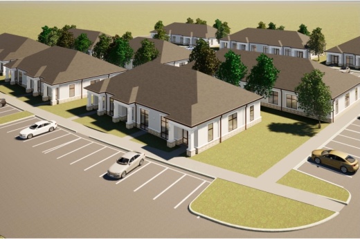 Rendering of The Offices at McKinney Crossing on the northwest corner of North Central Expressway and Justice Road in McKinney.
