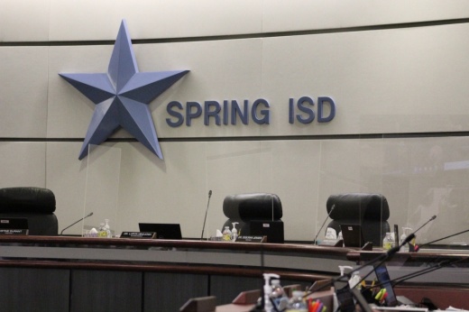 Spring ISD board of trustees seats and sign