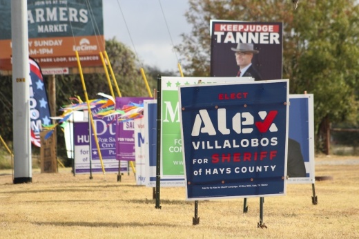 Election Day campaign signs