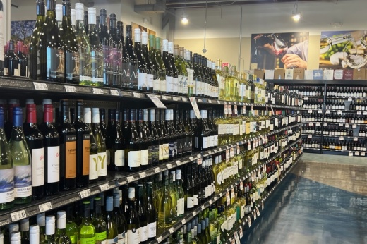 Shelf of wine