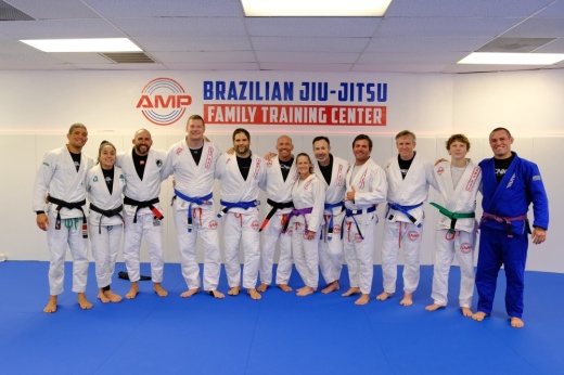 AMP BJJ members gathered for a photo. (Courtesy AMP Brazilian Jiu-Jitsu Family Training Center)