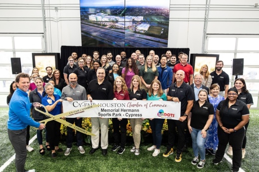 The Cy-Fair Houston Chamber of Commerce held a ribbon-cutting Nov. 2 at Memorial Hermann Sports Park-Cypress. (Courtesy Memorial Hermann)