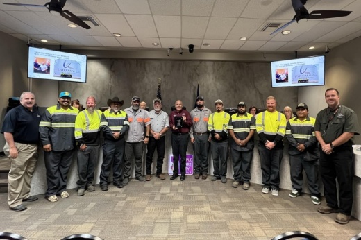 Mayor Tom Maxwell with Universal City utility staff