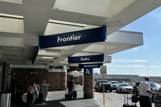 Jesus Saenz, director of airports for the city of San Antonio, presented a briefing on a series of packages designed to showcase local culture at the San Antonio International Airport. (Parks Kugle/Community Impact)