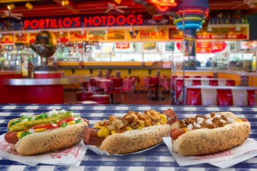 Among other offerings, customers will be able to enjoy items such as Chicago-style hot dogs. (Courtesy Portillo's)