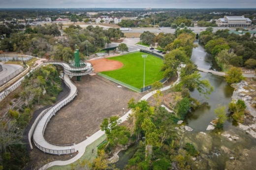 The ramp, which overlooks memorial park, is a part of the ongoing Heritage Trail West project. (Courtesy city of Round Rock)