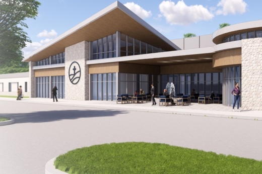 Phase 1 of the new location will include a 25,000-square-foot campus. (Rendering courtesy The Woodlands Hills Community Church)