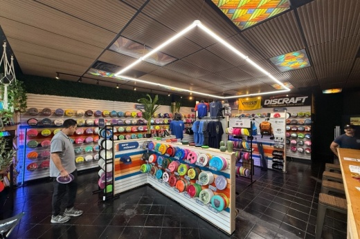 Another Round Austin sells a wide selection of discs, accessories and disc golfing apparel. (Courtesy Nick Barr)
