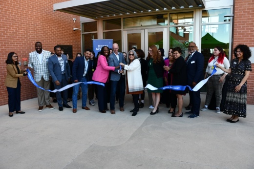 Ribbon cutting of Bezos Academy