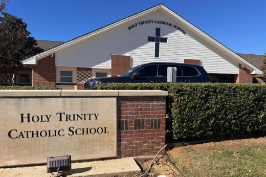 The front of the school