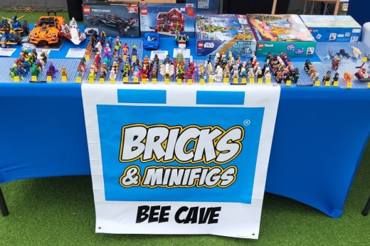 Bricks & Minifigs figurines on display. (Courtesy Bricks & Minifigs Bee Cave)