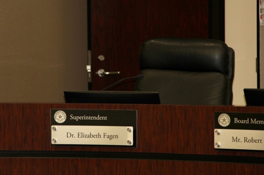 Humble ISD trustees voted to formally terminate Superintendent Elizabeth Fagen’s contract at the board’s Nov. 26 meeting. (Wesley Gardner/Community Impact)