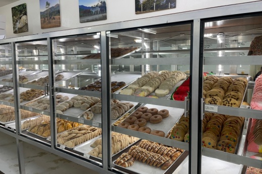Pastry case at Conchas Bolillo Cafe