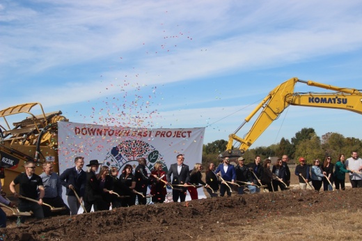 The ceremony marked the beginning of Phase 1, which will include constructing a new city hall, multi-generational recreation center and civic plaza. (Gracie Warhurst/Community Impact)