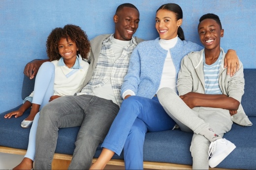 family wearing J. Crew apparel