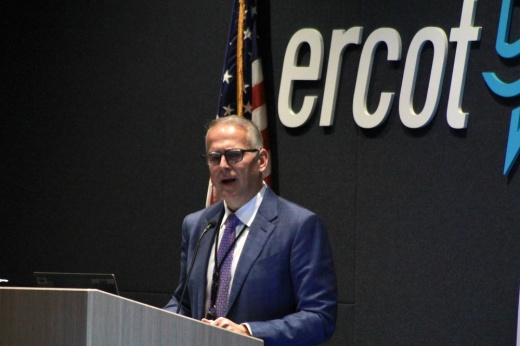 Pablo Vegas, CEO of the Electric Reliability Council of Texas speaks during a Dec. 3 board meeting in Austin.