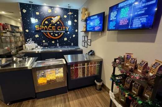 The veteran-owned business specializes in locally crafted gourmet popcorn that comes in a variety of buttery, savory, candied and decadent flavors. (Courtesy Space City Gourmet Popcorn)