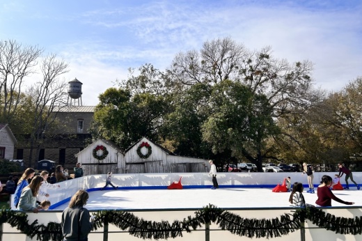 Gruene's first ice skating rink is now open until Jan. 5. (Shaheryar Khan/Community Impact)