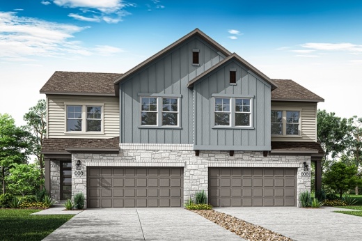 Townhomes in Tri Pointe Homes' Park Central community in Georgetown will feature great rooms, outdoor living spaces, kitchens with islands and walk-in closets, according to release from the homebuilder. (Rendering courtesy Tri Pointe Homes)