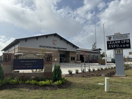 Construction is nearing completion on Atascocita Fire Department's Station 29, located at 4000 Atascocita Road, Humble. (Hannah Brol/Community Impact)