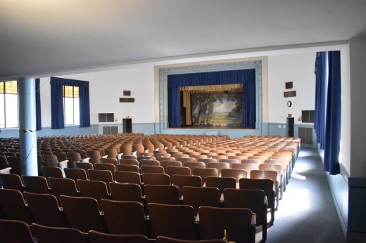 The city first purchased the property from Conroe ISD in 2021 with the goal of creating a space for performing arts for the city. (Lizzy Spangler/Community Impact)