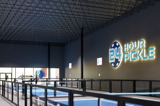 The "first-ever 24/7 pickleball facility" is set to open in Sugar Land in early 2025. (Rendering courtesy 24 Hour Pickle)