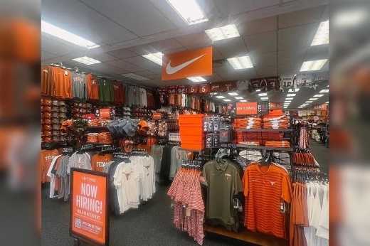 Rally House, featuring a wide selection of officially licensed apparel for sports teams across Texas, opened December 2024. (Courtesy Rally House)
