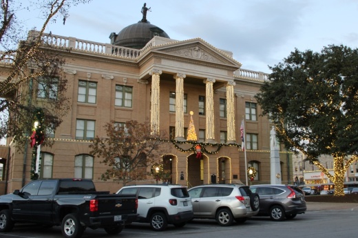 Outside the Williamson County Courthouse in Georgetown.