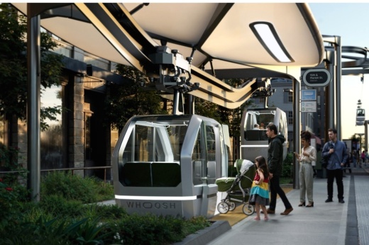 The city of Sugar Land is seeking a federal grant to add an elevated rail system in the city. (Rendering courtesy Holmes Solutions)