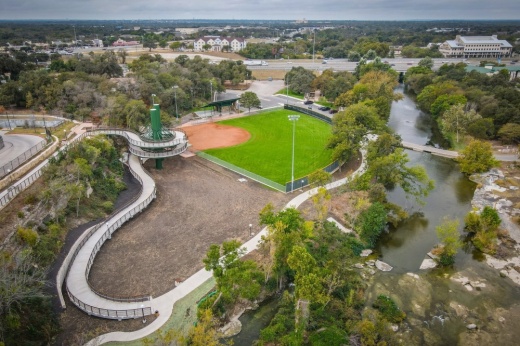The city of Round Rock recently completed a spiral ramp addition to Heritage Trail West, one of several parks and trails projects underway in the city. (Courtesy city of Round Rock)