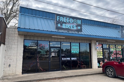 Freedom Bikes' current store front.