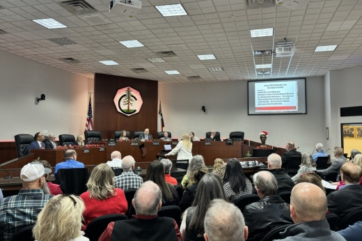 Conroe City Council voted to change the public comment procedures in a 3-1 vote during a Jan. 6 special meeting. Council member Howard Wood was absent and Mayor Pro Tem Harry Hardman voted against the agenda item. (Nichaela Shaheen/Community Impact)