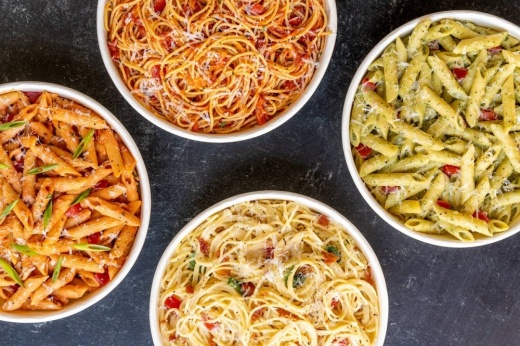 Salads, tossed pastas and flatbread wraps known as piadas are on the menu. (Courtesy Piada Italian Street Food)