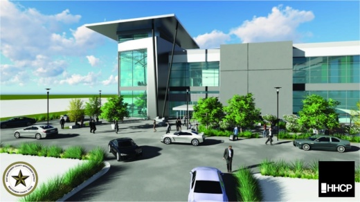 Construction on the East Montgomery County Improvement District’s roughly 210,000-square-foot convention center in New Caney is projected to begin in January, officials announced in a Dec. 20 news release. (Rendering courtesy East Montgomery County Improvement District)