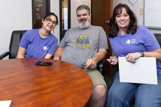 Austin Speech Lab therapists and volunteers help clients with sounding out words, speaking in sentences, reading, writing and more. (Courtesy Austin Speech Labs)