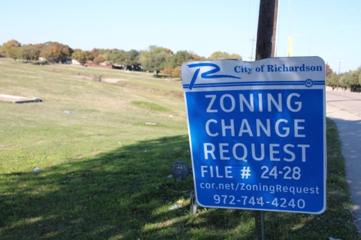 Zoning change sign